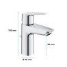 Mitigeur monocommande Lavabo GROHE QUICKFIX Start - Chromé - Economie d'eau -...