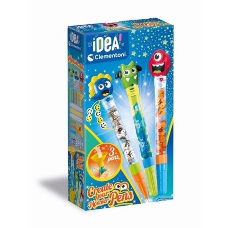 Clementoni - Créer tes stylos - Mini atelier des Stylos - Theme Monstres - 3 ...