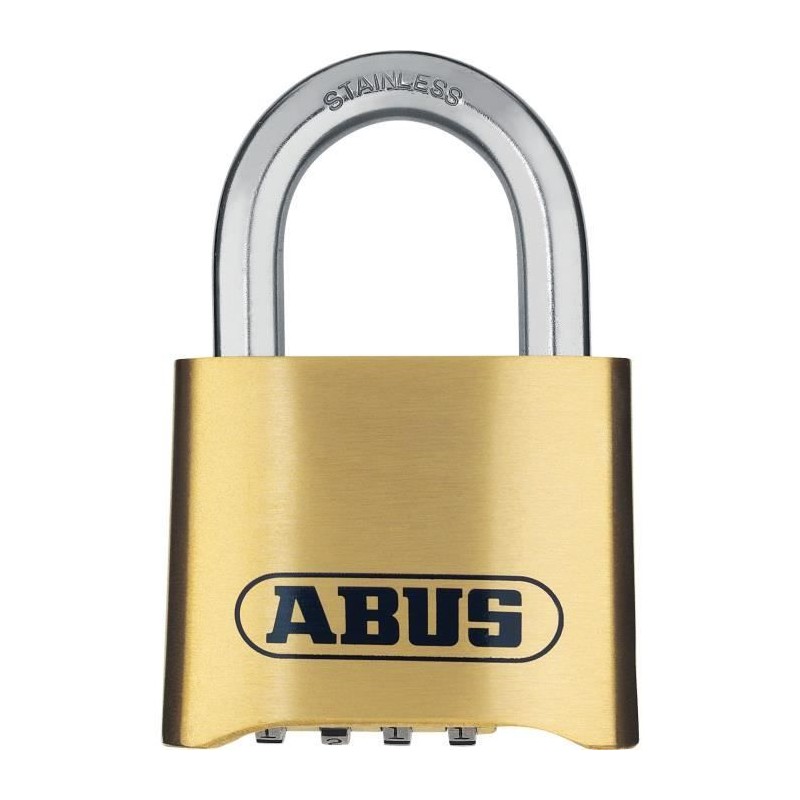 Cadenas a combinaison - ABUS - 180IB/50 B/DFNLI - Corps laiton forgé - Anse i...