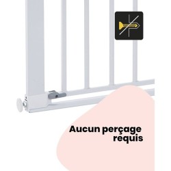 Barriere de sécurité Flat Step - SAFETY 1ST - Blanc - Métal - 73-80 cm - Pres...