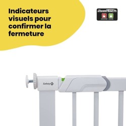 Barriere de sécurité Flat Step - SAFETY 1ST - Blanc - Métal - 73-80 cm - Pres...