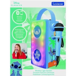 Lexibook - Enceinte Bluetooth Stitch avec micro - Effets lumineux multicolore...