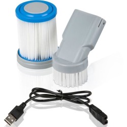 GRE - Nettoyeur de fond a batterie pour spas et piscines hors-sol - Équipé d'...