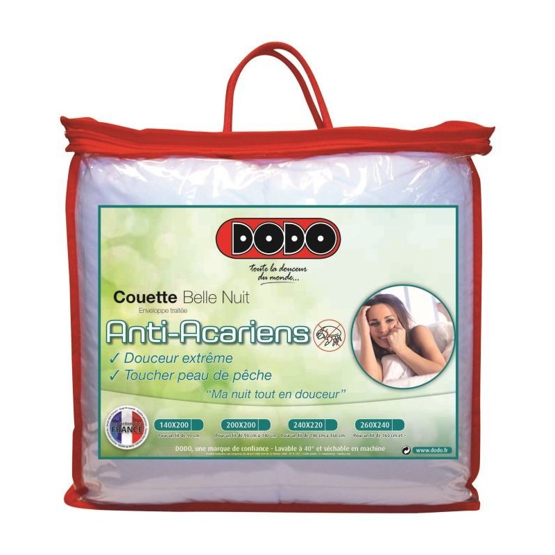 DODO Couette tempérée 350gr/m² BELLE NUIT 200x200cm