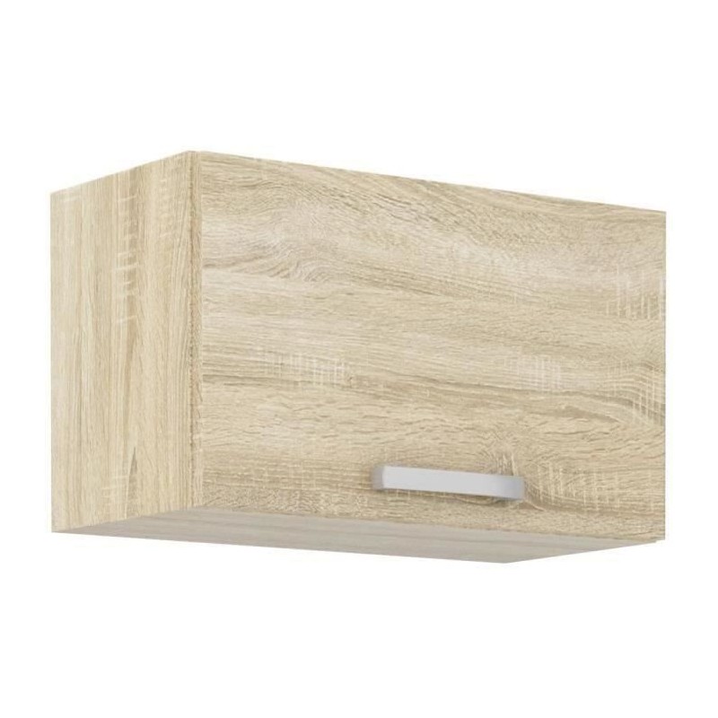 Meuble hotte porte basculante - Décor chene sonoma - L 60 x 31,6 x H 36 cm - ...