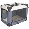 KERBL - Box de transport pour chien - JOURNEY - 81 x 58 x 58 cm - Gris / Beige