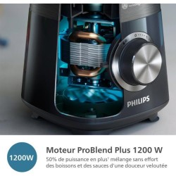 Blender mixeur - PHILIPS - HR3041/00 - Série 5000 avec gourde - 1200W