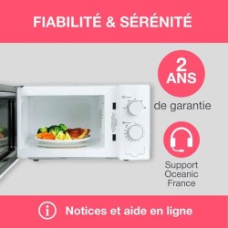 Micro-ondes OCEANIC MO20W11 Blanc 45,4 x H26,1 x P32,6 cm - 20L
