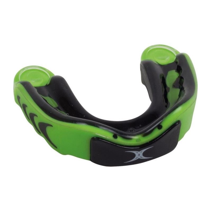 Protege dents - GILBERT - Virtuo 3DY - Rugby - Noir et Vert