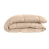 CALGARY - Couette Chaude Microfibre 400gr/m² - Beige Galet & Vert Lac -240 x ...