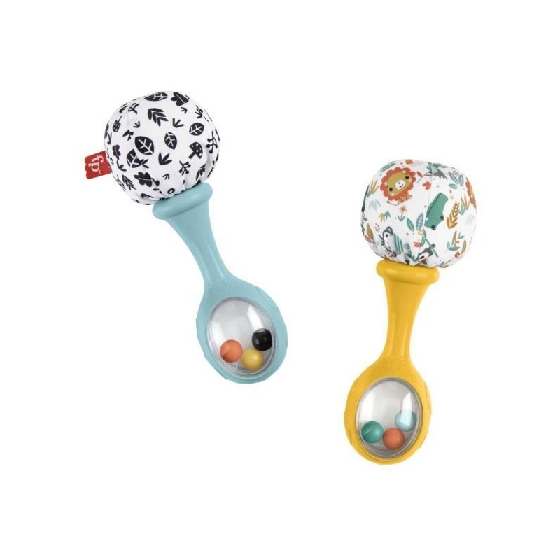 Fisher-Price-Mes Premiers Maracas-Jouet d'éveil 2 hochets des 3 mois HMF34