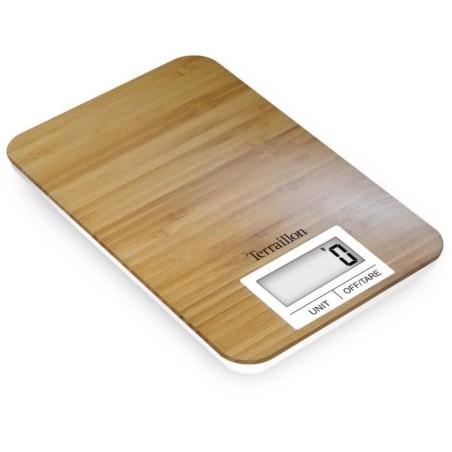 Balance de cuisine électronique - TERRAILLON - BAMBOO - Capacité 3 Kg - Plate...