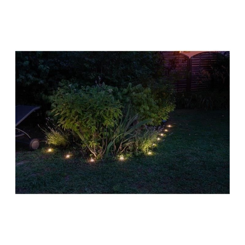 Guirlande solaire a planter 10 LED blanches - GALIX - 5m - 0,5W - 100 Lumens ...