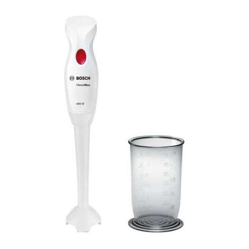 Mixeur plongeant BOSCH MSM14100 CLEVERMIXX - 400W, 1 vitesse, pied plastique,...