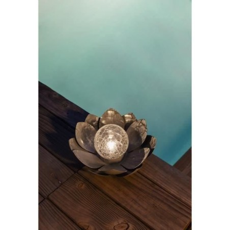 Nénuphar solaire - GALIX - 25 cm - 7 Lumens - 8 heures d'éclairage - Interrup...