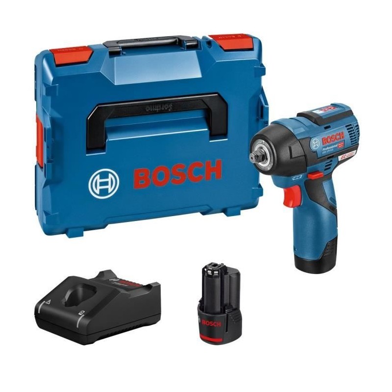 Boulonneuse Bosch Professional GDS 12V-115 + 2 batteries 3,0Ah + L-BOXX - 060...