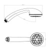 Douchette 1 jet Tamari Chrome - ROUSSEAU - ABS - Anti-calcaire - Economie d'e...