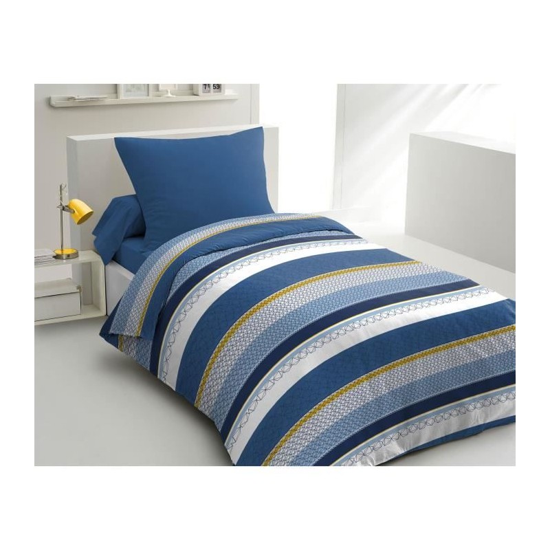 Parure de couette microfibre HOME PASSION STANIS  - 1 housse de couette 140 x...