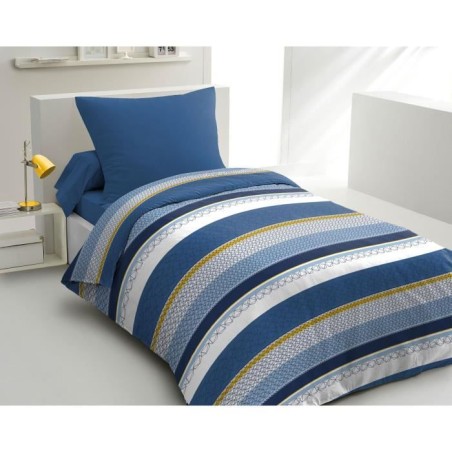 Parure de couette microfibre HOME PASSION STANIS  - 1 housse de couette 140 x...