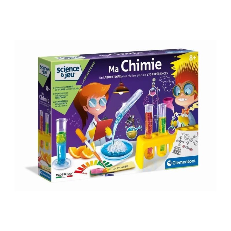 Clementoni - Science & Jeu - Ma chimie - Réalise plus de 170 expériences sans...