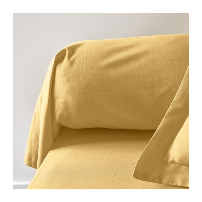 Taie de traversin TODAY Essential - 45 x 185 cm - 100% Coton uni - Ocre