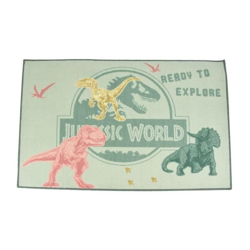 Tapis Dinosaure - FUN HOUSE - Jurassic World - 120x80 cm - Multicolore - Lava...
