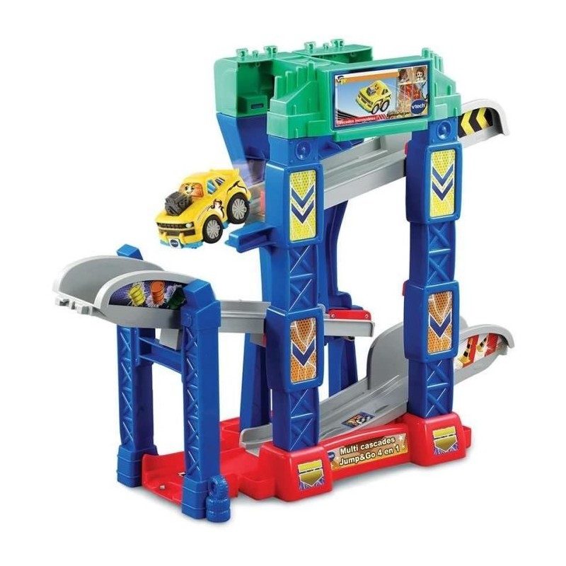 VTECH - Tut Tut Bolides Série Pro - Multi Cascades Jump & Go 4 en 1 (+ Jad, S...