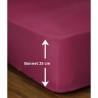 Drap-housse - LOVELY HOME - LH71617 - 90x190+25 cm - Fuchsia