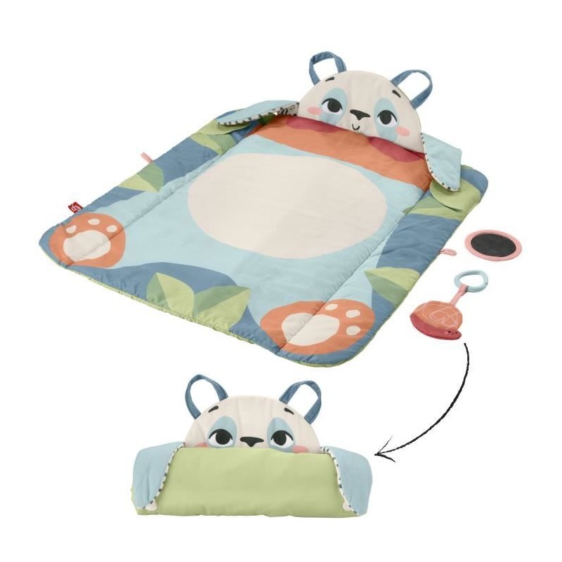 Fisher-Price-Panda a Rouler-Tapis d'éveil avec 2 jouets HKD65