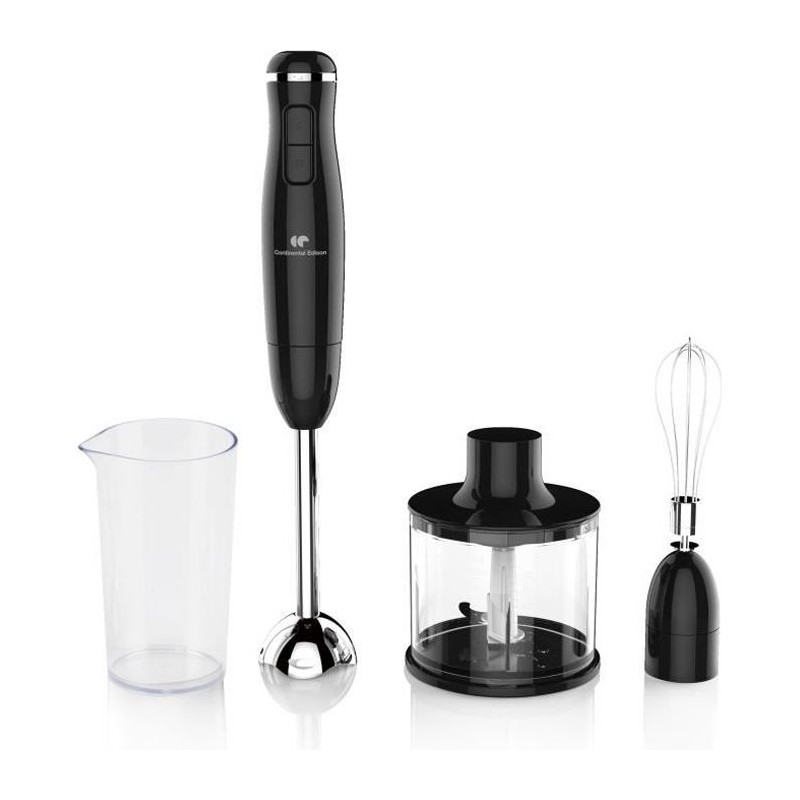 Mixeur plongeant CONTINENTAL EDISON CEHB01 Noir - 400W - Verre doseur 550 ml ...