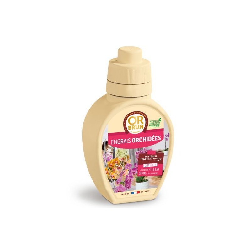 OR BRUN Engrais orchidées - 250ml - Améliore & favorise la croissance - Fabri...