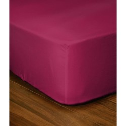 Drap-housse - LOVELY HOME - LH71613 - 90x190+30 cm - Fuchsia
