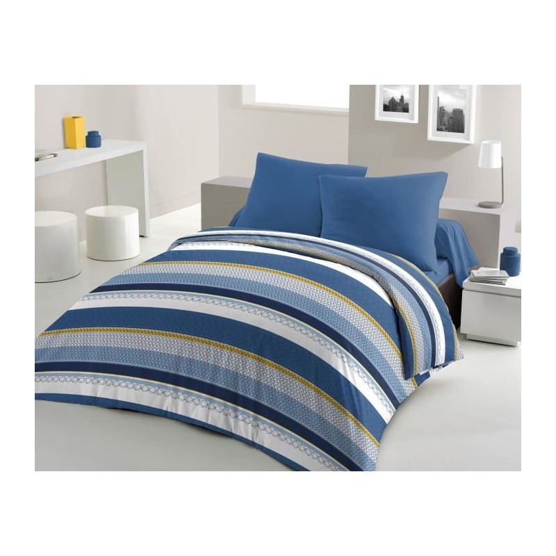 Parure de couette microfibre HOME PASSION STANIS - 1 housse de couette 240 x ...