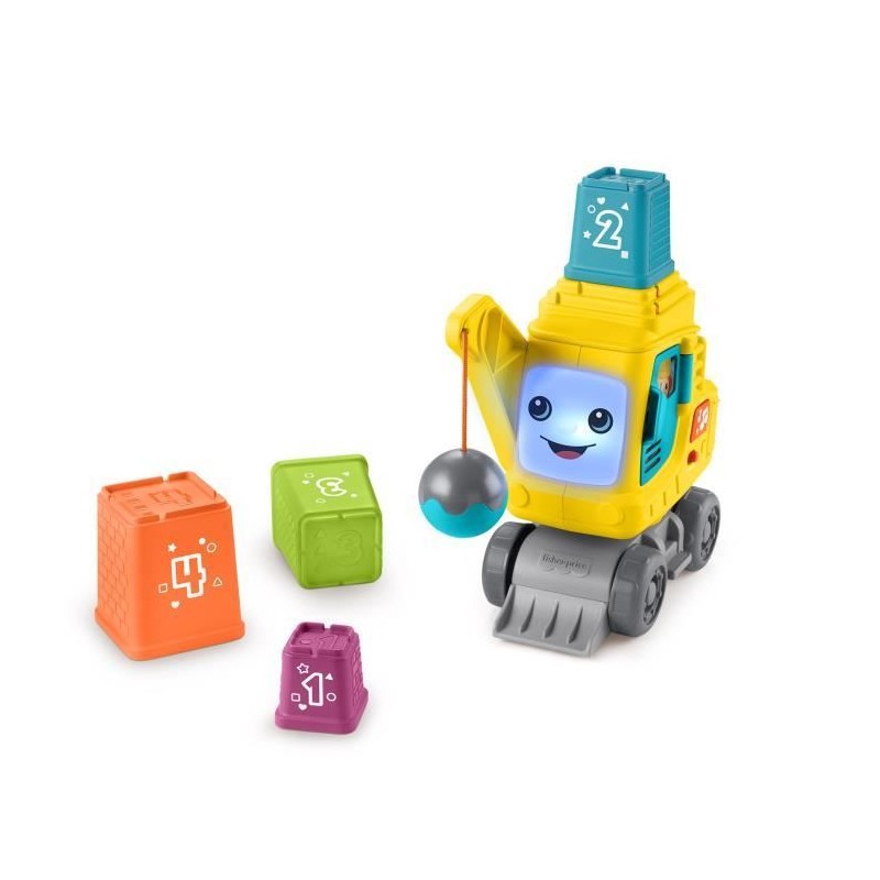 Fisher-Price-La Calculo'Grue-Blocs avec effets sonores et lumineux HXF48