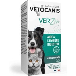 Comprimés contre les vers intestinaux - VETOCANIS - VerZen - Pour chien et ch...