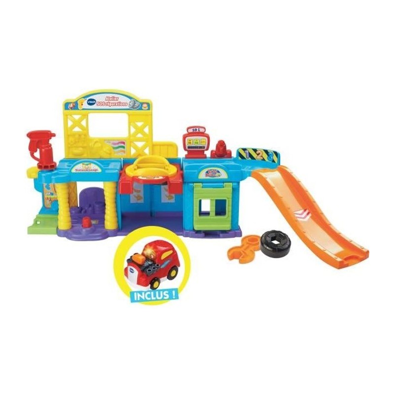 Atelier SOS Réparations - VTECH - Tut Tut Bolides - Ascenseur hydraulique - 5...