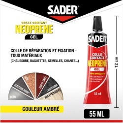 Colle contact néoprene gel extra forte - SADER - Tous matériaux - Prise imméd...