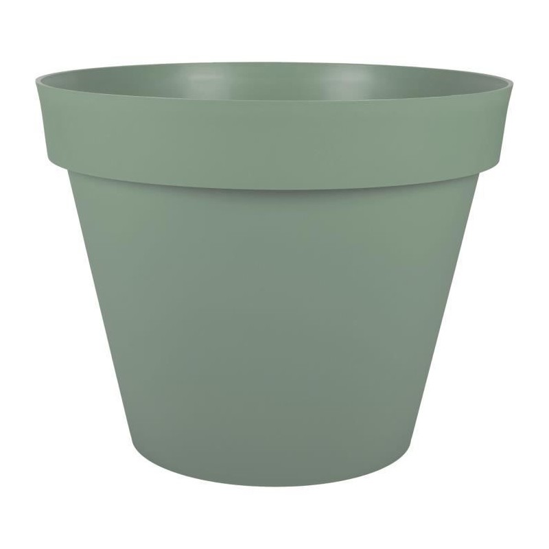 EDA PLASTIQUE - Pot de fleur rond Toscane - Ø 60 x H47 cm - 76 L - Vert laurier