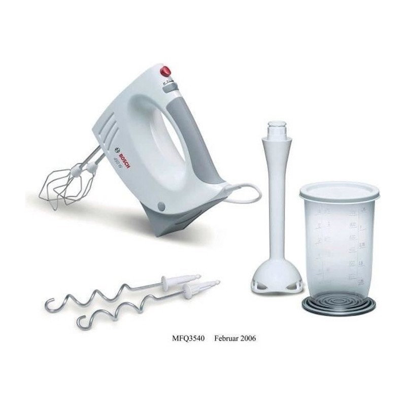 Batteur et mixeur plongeant - BOSCH - MFQ3540 - 450W - 5 vitesses - 2 fouets ...
