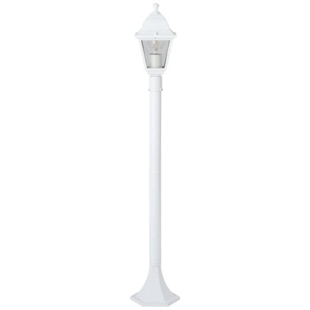 Lampadaire extérieur - BRILLIANT - NISSIE - Blanc - Métal/Verre - 1xE27 60W -...