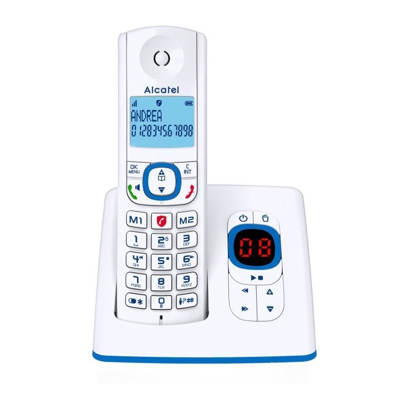 Téléphone sans fil - ALCATEL - F530 Voice - Répondeur, blocage d'appels, main...