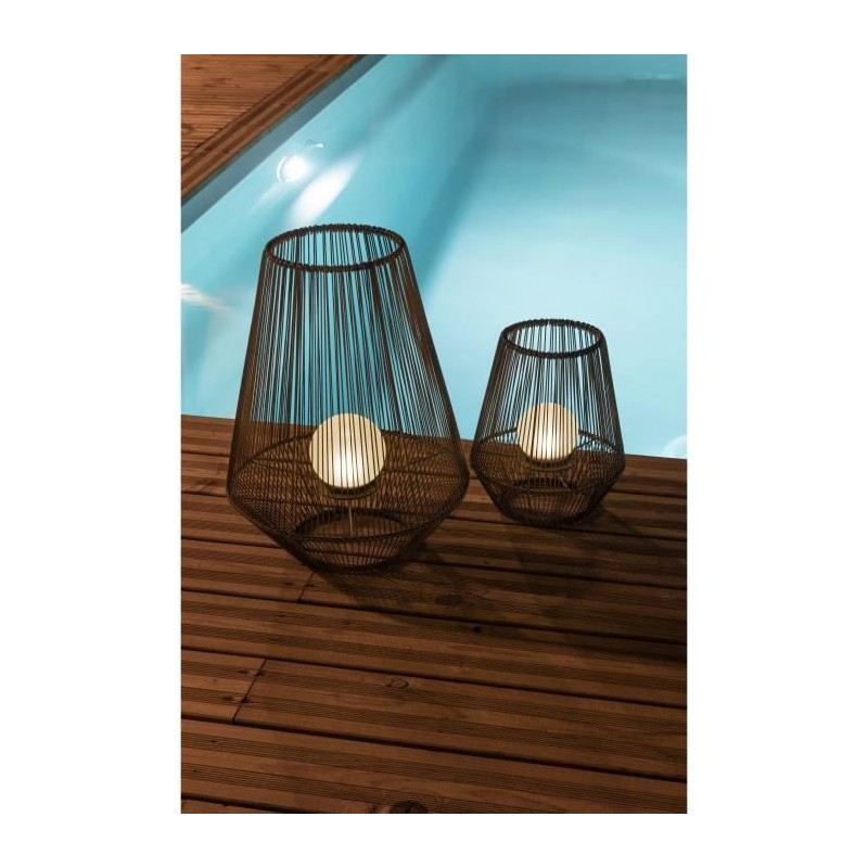 Lanterne solaire décorative boule perlée - GALIX - H30 - 10 Lumens - 8 heures...