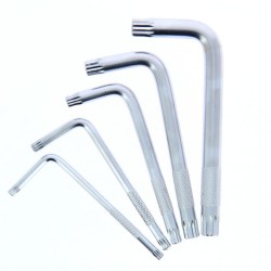 jeu de 5 clés coudées XZN - PRECISION STEEL - 12 Pans mâles - 5-6-8-10-12 - A...