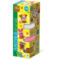 Pâte a modeler FunDo - Animaux de la ferme (3x90gr-1x40gr) - SES
