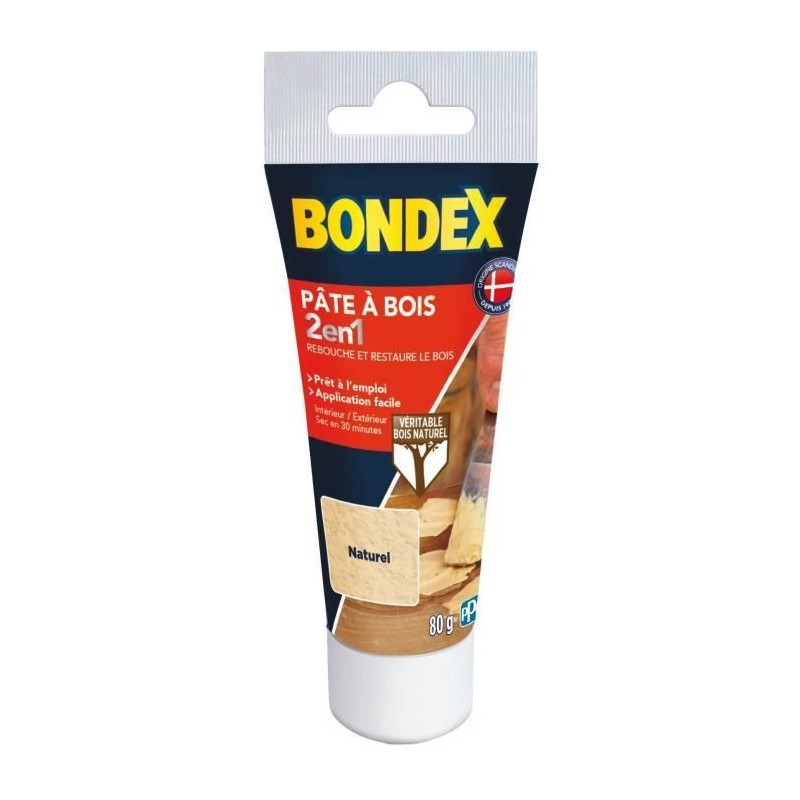 Pâte a bois naturel - BONDEX - 420480 - 80 g