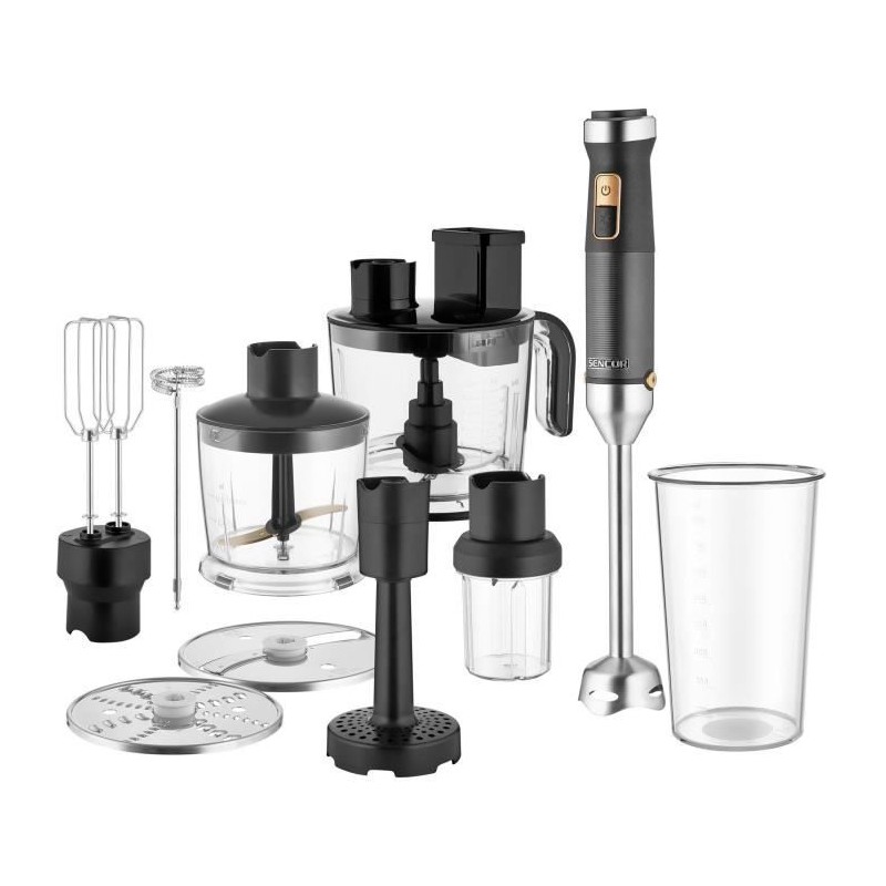 Mixeur plongeant 7 en 1 - SENCOR - SHB6552BK - 1500 W - Noir