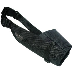 YAGO Museliere en Nylon Noir pour Grand Chien, Partie Museau avec Filet Respi...