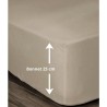 LOVELY HOME Drap Housse 100% coton 140x190x25 cm beige