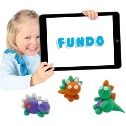 Pâte a modeler FunDo - Dinosaures (3x90gr-1x40gr) - SES CREATIVE -