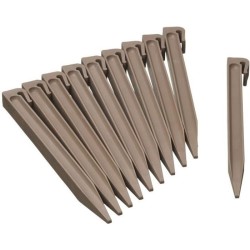 Ancres pour bordure de jardin en polypropylene - NATURE - H26,7 x 1,9 x 1,8 c...